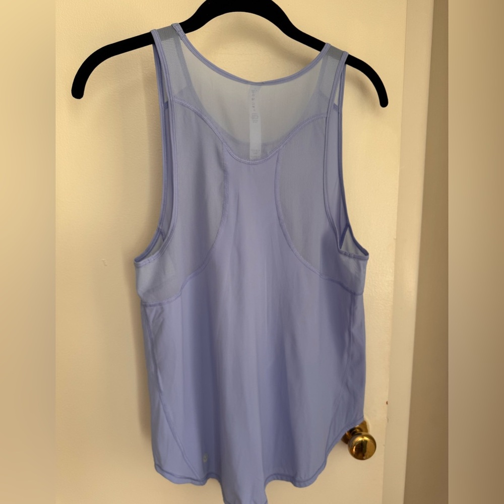Lululemon Sculpt Tank II Hydrangea Blue Mesh Racerback Workout Tank Size 6 - Picture 3 of 5